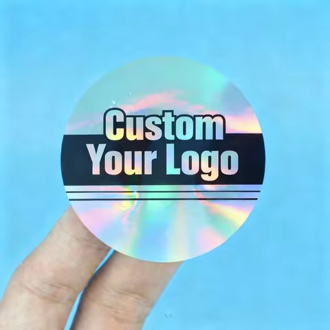 Customized Holographic Silver Laser Sticker Personalized LOGO/Design Unique Identification Label