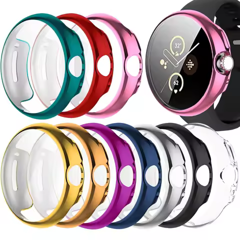 Case for Google Pixel Watch 2 Screen Protector smart watch Shockproof All-Around Soft TPU Full Cover