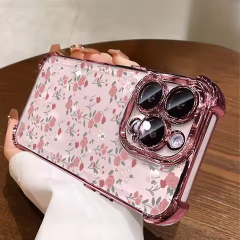 Pink Rose Shockproof Casing For Google PIXEL 10 9 8 7 Pro 9A 8A 7A 5G PIXEL10 PIXEL9 PIXEL8 PIXEL8A 