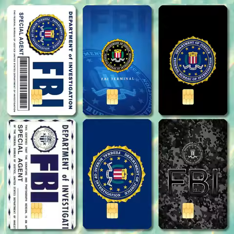 FBI Stickers Credit Visa Debit Bank Charge Card Bus Metro Waterproof Sticker Decal Decoration