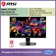 MSI MAG 271QPX QD-OLED E2 26.5"/WQHD/Flatscreen/240hz/0.03ms/AMD FreeSync/OLED Care 2.0 [MO 1116]
