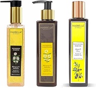 Marbella Naturals Luxury Hair Care Pack, Bhringraj &amp; Shikakai Shampoo &amp; Conditioner, Argan &amp; Olive Hair Oil for Hair Growth, Nourishment , Strength &amp; Shine, Combo of 3