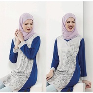 AIRISH Microfiber Women Muslimah Wear Blouse Baju Raya Wanita Blaus