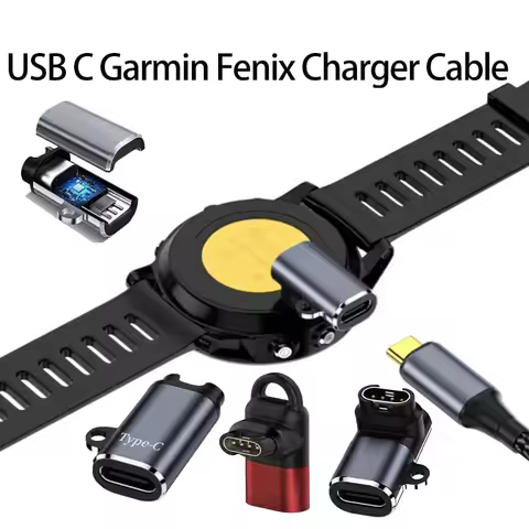 Type C Watch Charging Converter for Garmin Fenix 8 7 7S 7X 6 E Pro Solar Instinct,Venu 3S 2 SQ Epix/