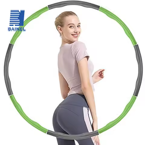 6/7/8 Sections Portable Detachable Easy Sport Hoop Fitness Gym Tool Plastic Light Weight Waist Train