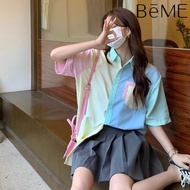 Bright Colored Shirt With Beautiful Contrast Hipster Style