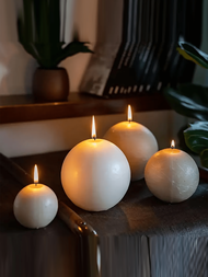 DIY球狀石膏蠟燭矽膠模具手工裝飾矽膠模具