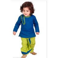 Boys Lovely and Simple Embroidery Pure Cotton Kurta With Dhoti Pants FreeShipping FestivalPromotion