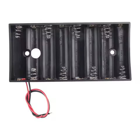 AA60-New Plastic 8 X 1.5V AA 2A CELL Battery Holder Storage Box Standard 12V Case With Lead Wire