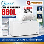 Midea 670L 2 Doors Chest Freezer Gross 660L Net 508L MDRC698FZG01MY( R290a Refrigerant )