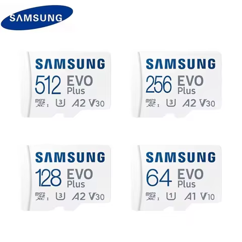 SAMSUNG EVO PLUS Micro SD 64GB Memory Card C10 TF MicroSD Cards SDXC 128GB 256GB 512GB 1TB U3 V30 4K