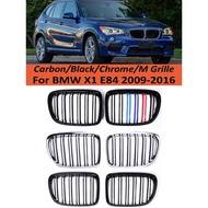 For BMW X1 E84 2009-2016 Front Refiting Racing Grill Chrome Black Bumper Kidney M Color Grille Cove