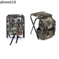 AHMED Mountaineering Bag Chair, Large Capacity Foldable Mountaineering Backpack Chair, Multifunctional Sturdy High Load-bearing Wear-resistant Foldable Fishing Stool Hiking