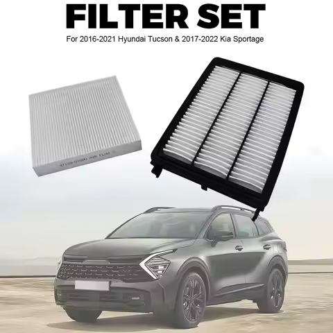 Car Engine Cabin Air Filter Kit For Hyundai Tucson 2016-2021 For Kia Sportage 2017-2022 Car Accessor