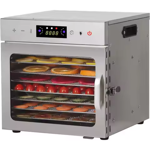 Food Dehydrator Machine, Stainless Steel Dehydrater for Fruits, Herbs, Mushroom, Dog Treats, New Yea