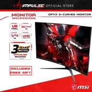 MSI Optix Series Curved Gaming Monitor G32CQ5P / G321CU  (1920x1080 / 2560 x 1440, Rapid IPS, 170/18