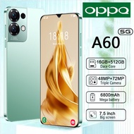 โทรศัพท์ OPPQ A60 เครื่องใหม่ เรียวมี 7.5inch (Ram16G + Rom512G) 6800mAh โทรศัพท์มือถือ Smartphone ร