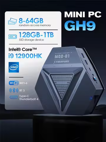 SZBOX GH9 Intel Core i9-12900HK Mini PC DDR4 3200MT/s M.2 SSD WiFi 6 BT5 2*2.5G RJ45 LAN USB4 Type-C
