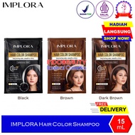 IMPLORA Hair Color Shampoo 15ml Sampo Pewarna Rambut