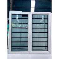 Cermin Tingkap Rumah Window Aluminium Glass Built-In Grill Metal Frame Grill Besi Aluzinc