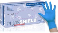PURESHIELD Blue, Nitrile Gloves, 9.5" Length, Powder Free, 5 mil, Latex Free (Case of 1,000) (Small)