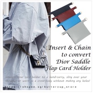 [Buttercup Store] Insert & Chain compatible with Dior Saddle Flap Card Holder 🔁 convert to hand-carr