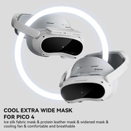 For Pico4 Leather Protector Pad Breathable Wide Ice Silk Protector Pad for PICO 4 Cooling Fan Set