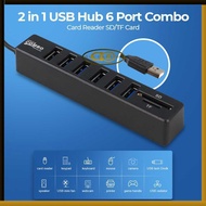 Card Reader 8in1 USB 2.0 USB Hub USB 2.0 MicroSD SD TF Card - CB220602