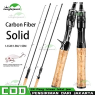 FISHING UL carbon 168M/ 1.8M/ 1.98M flexible 3-6Lbs solid carbon/ ultralight FISHING rod UL Ajiro sa