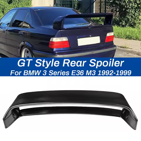 GT Style Rear Boot Spoiler Wing For BMW 3 Series E36 M3 1992-1999 Gloss Black ABS Painted Rear Trunk