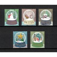 JAPAN 2022 WINTER GREETINGS 84 YEN (SNOW GLOBES) COMP. SET OF 5 STAMPS IN FINE USED CONDITION
