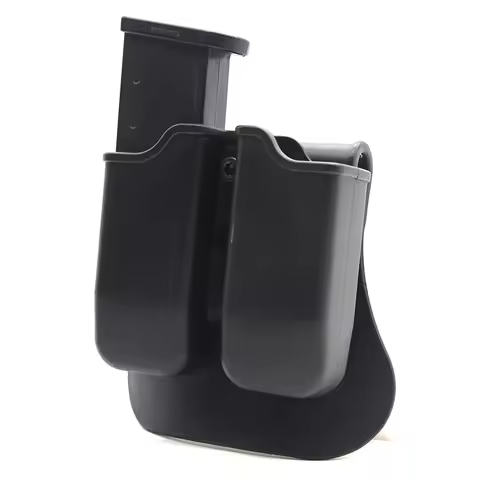 Tactical Pistol Double Magazine Pouch 9mm Mag Holder Carrier for Glock 17 19,Beretta M9 92,9mm .40 C