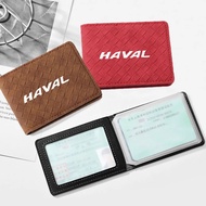 Car Driver License Holder Cover Credit Card ID Wallet For Haval H6 Dargo M6 H9 H6S F7 F7X Jolion X D