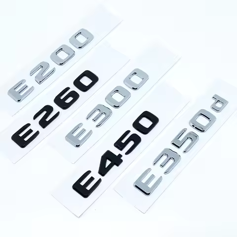 Car Trunk Logo Sticker Letters ABS Emblem Decal for Mercedes Benz E200 E260 E300 E400 E450 E220d E35