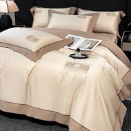 Long-staple Cotton Premium 100 100% Cotton Luxury Embroidered Four-Piece Set Bed Sheet Duvet Cover H
