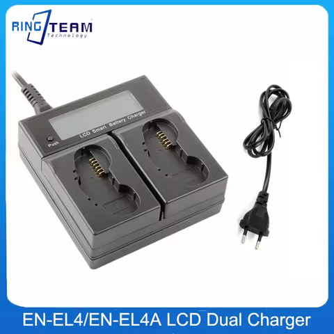 Premium EN-EL4 EN-EL4a Fast LCD Dual Battery Charger For Nikon D2H D2Hs D2X D2Xs D3 D3S F6 MH-21 Cam