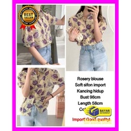 Zexi Long Sleeve White Women 's Shirt Student Blouse Loose Ko Dn450 Rosery Blouse Import Lilac B