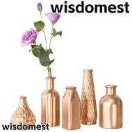 WISDOMEST Gold Glass Vase Creative Ornaments Modern Flower Bottle