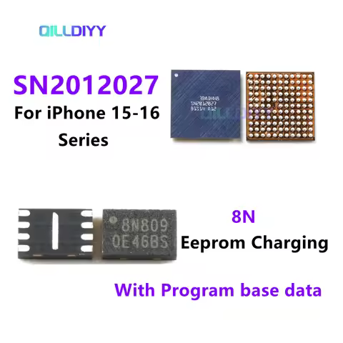 1-10PCS U2 SN2012027 8N Q4EE Eeprom Charging IC Set For iPhone 15 16 15Pro Pro Max Plus With Program