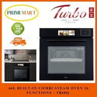 TURBO INCANTO TB68Q : BUILT-IN-COMBI STEAM OVEN 26 FUCTIONS w 108 RECIPES - 1 YEAR WARRANTY