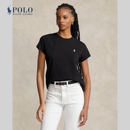 Polo Ralph Lauren เสื้อยืดผู้หญิง Tee-Cotton Jersey Crewneck Tee รุ่น WMPOKNINCU20694 สีดำ