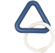 Triangle Cotton Rope Pull Ring Tension Rubber pet tug-of-war Dog Toys (Color : 4, Size : 1)