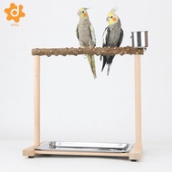 [utruiut0k] Pet Parrot Perch Stand Birds Wood Exercise Perch Gym Stand Parrot Cage Accessories Parro