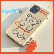 呼啦圈小熊苹果11手机壳x/xr/xsmax硅胶iPhone4/5女7/8plus卡通6s