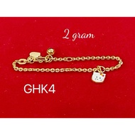 2 gram light gold baby bracelet