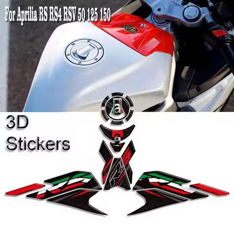 For Aprilia RS RS4 RSV 50 125 150 GP 1000 R Factory Tank Pad Bike Cap Grips Gas Fuel Kit Knee Sticke