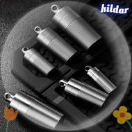 HILDAR Keyring Capsule, Mini Ultra-light Titanium Alloy Storage Box,  Portable Waterproof Pill Conta