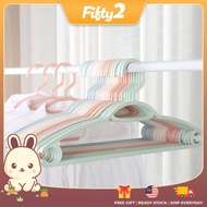 Ready Stock FIFTY2 FHL069 High Quality Plastic Clothes Hanger Baju Tahan Lama Harga Borong Boutique Cloth Coat Hangers