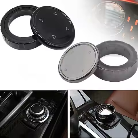 Car Big Multi Media Knob Cover Trim Control Button Glossy Black ABS Auto for BMW 1 3 5 Series F20 F3
