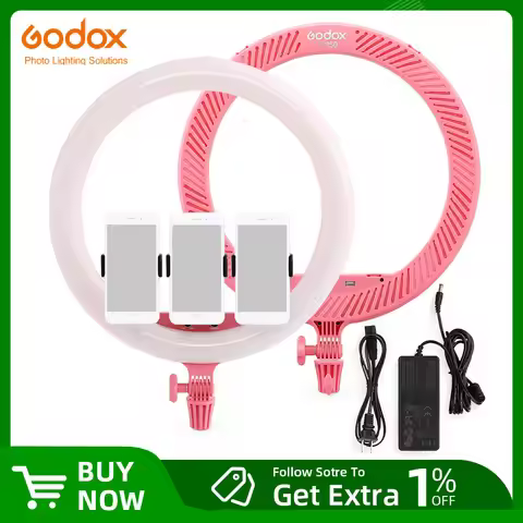 Godox LR120 LR150 LED Ring Light Annular Lamp Bi-color 3000K-6000K Ring Lamps for Video YouTube Ring